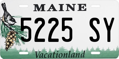 ME license plate 5225SY