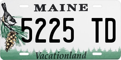 ME license plate 5225TD