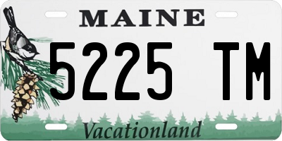ME license plate 5225TM
