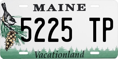 ME license plate 5225TP