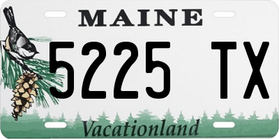 ME license plate 5225TX