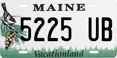 ME license plate 5225UB