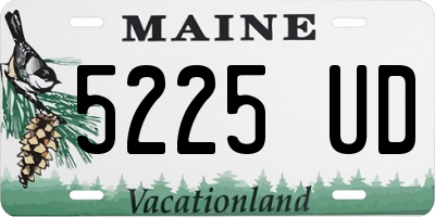 ME license plate 5225UD