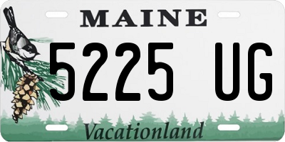 ME license plate 5225UG