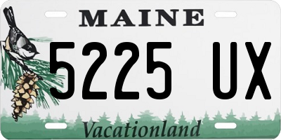 ME license plate 5225UX