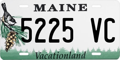 ME license plate 5225VC