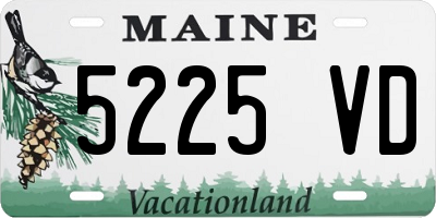 ME license plate 5225VD