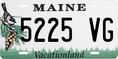 ME license plate 5225VG