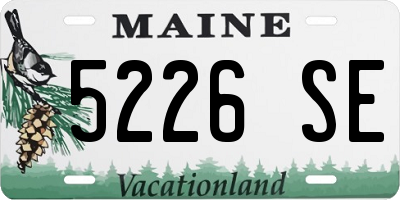 ME license plate 5226SE