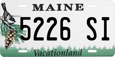 ME license plate 5226SI