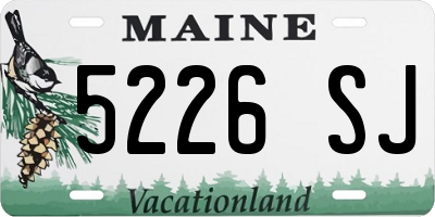 ME license plate 5226SJ