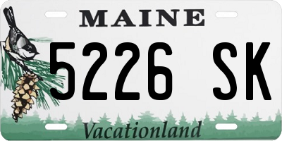 ME license plate 5226SK