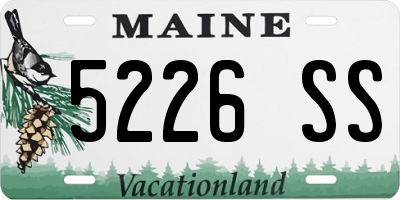ME license plate 5226SS