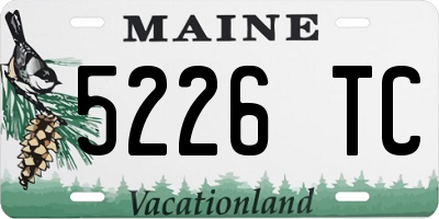 ME license plate 5226TC