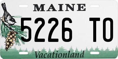 ME license plate 5226TO