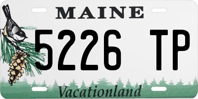 ME license plate 5226TP