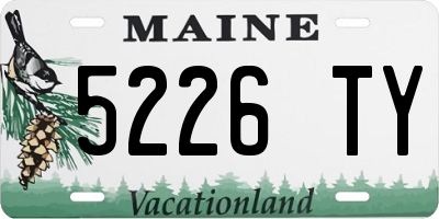 ME license plate 5226TY