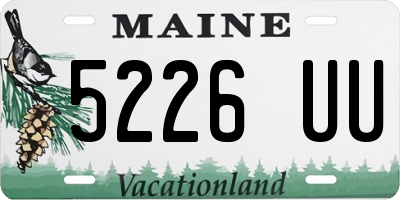 ME license plate 5226UU