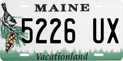 ME license plate 5226UX