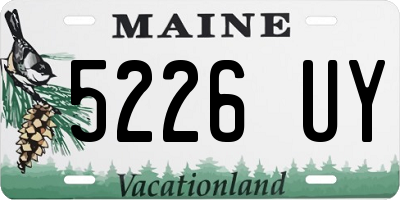 ME license plate 5226UY