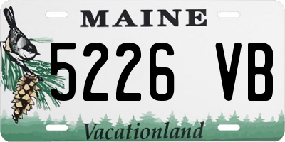 ME license plate 5226VB