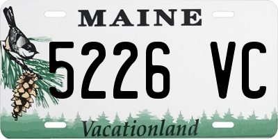 ME license plate 5226VC