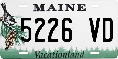 ME license plate 5226VD