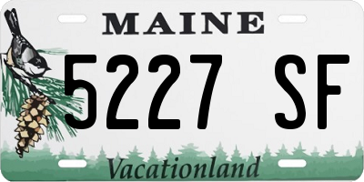 ME license plate 5227SF