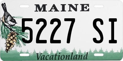 ME license plate 5227SI