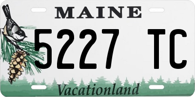 ME license plate 5227TC