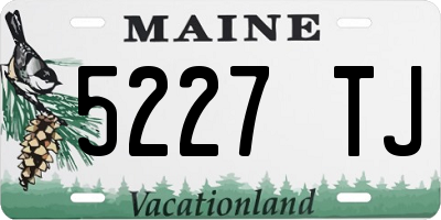 ME license plate 5227TJ