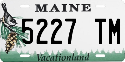ME license plate 5227TM