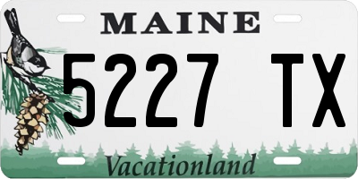 ME license plate 5227TX
