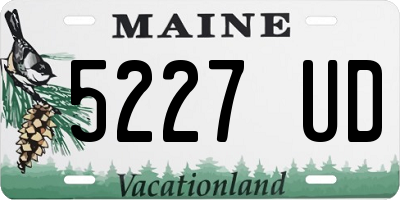 ME license plate 5227UD