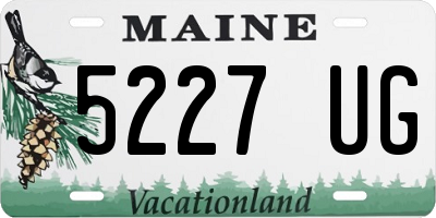 ME license plate 5227UG