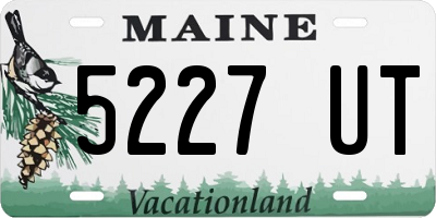 ME license plate 5227UT