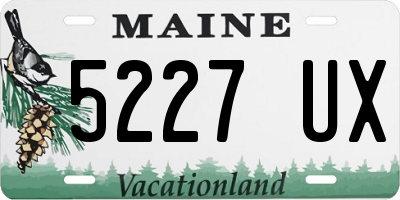 ME license plate 5227UX