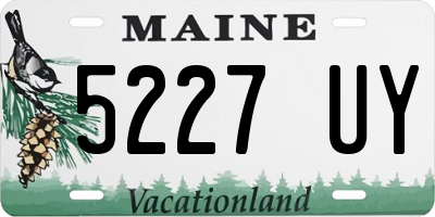 ME license plate 5227UY