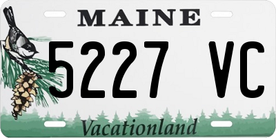 ME license plate 5227VC