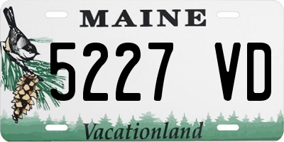 ME license plate 5227VD