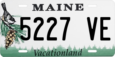 ME license plate 5227VE