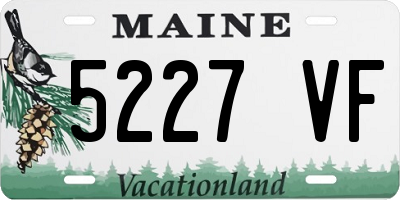 ME license plate 5227VF