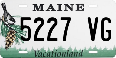 ME license plate 5227VG