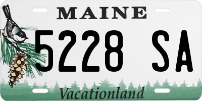 ME license plate 5228SA