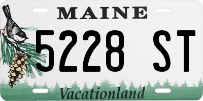 ME license plate 5228ST
