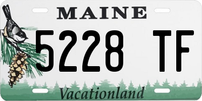 ME license plate 5228TF