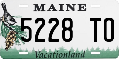 ME license plate 5228TO