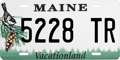 ME license plate 5228TR