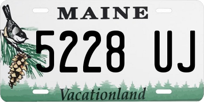 ME license plate 5228UJ