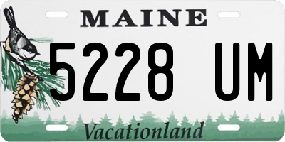 ME license plate 5228UM